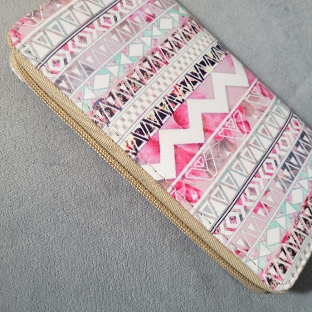 Patterned Zip-Around Wallet - Picture 9 of 16